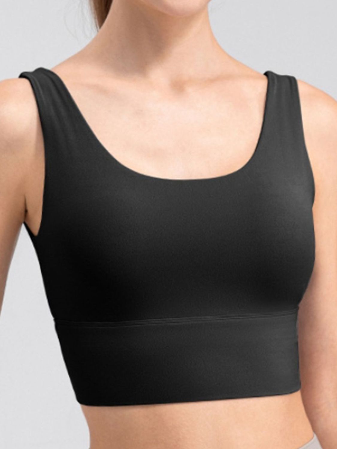 Scoop Neck Wide Strap Active Tank