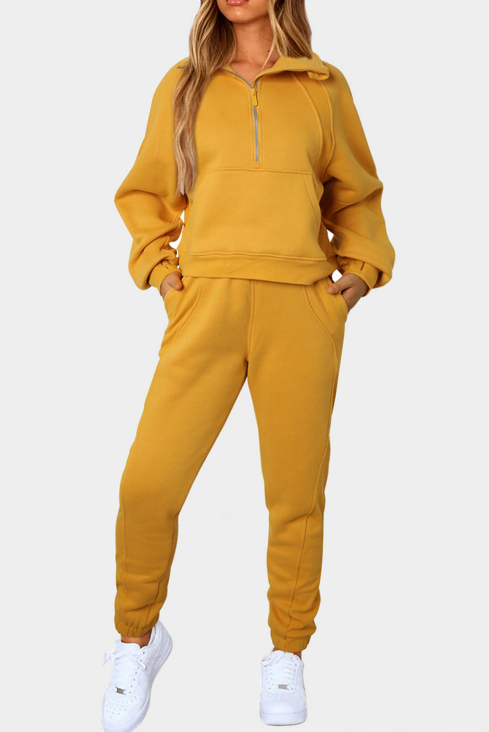 Half-Zip Sports Set with Pockets