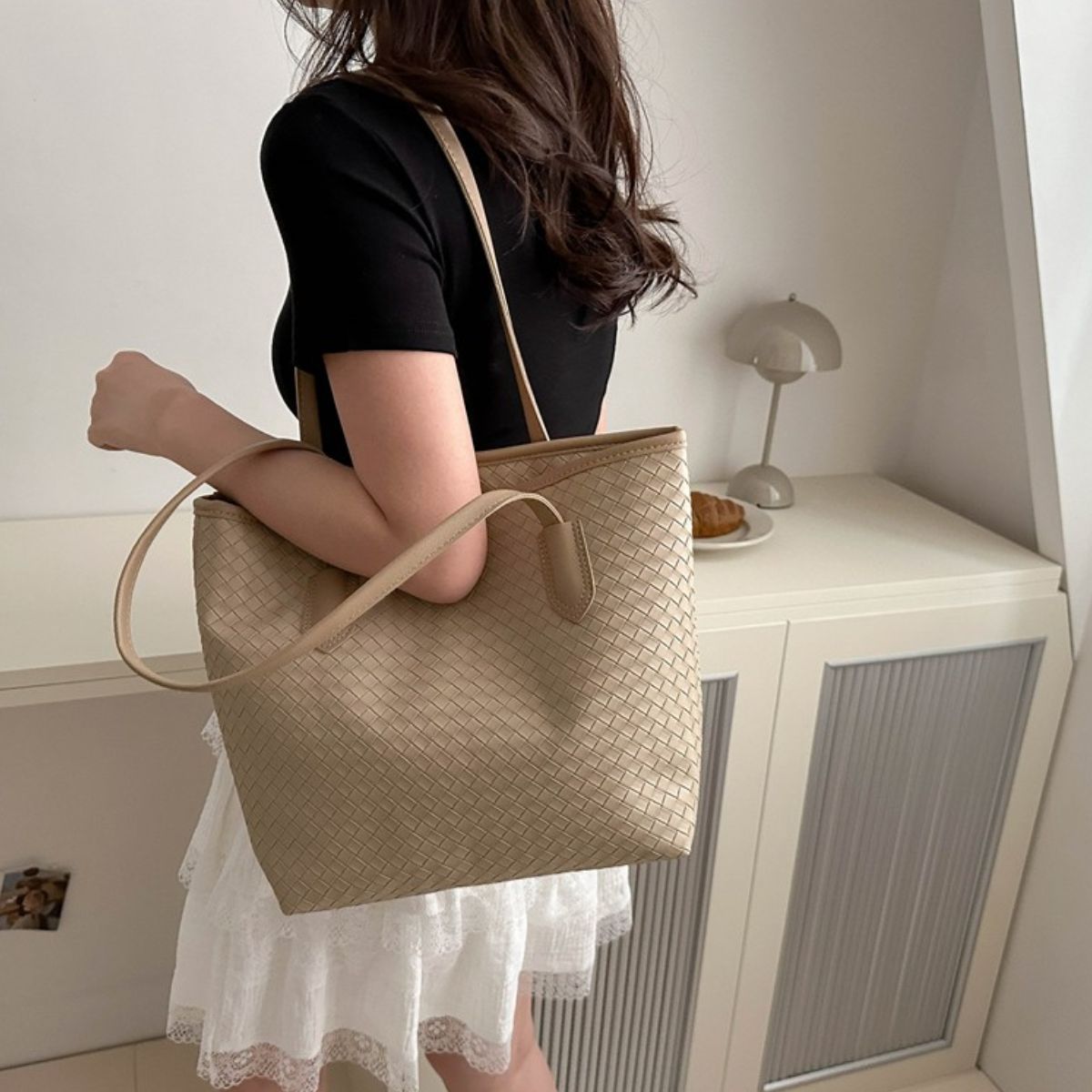 Textured PU Leather Handbag